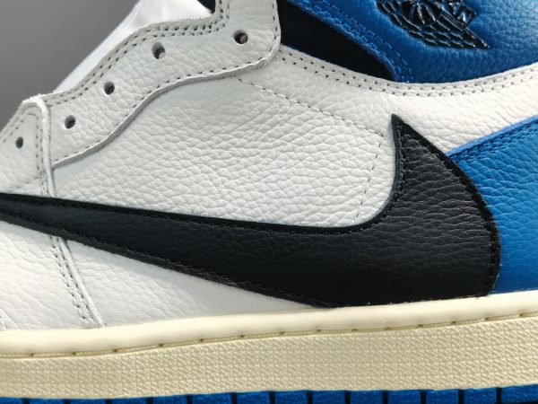 Travis Scott Fragment X Air Jordan 1 High OG＂Military Blue＂Casual shoes - Image 8