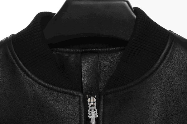 Chrome Hearts Black Silver Dagger Leather Jacket - Image 5