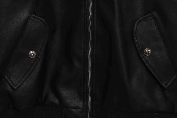 Chrome Hearts Black Silver Dagger Leather Jacket - Image 11