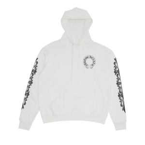Chrome Hearts Floral Horseshoe Hoodie 'White'