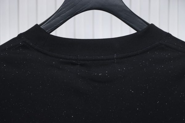 Chrome Hearts Hot diamond logo glitter short sleeve black - Image 5