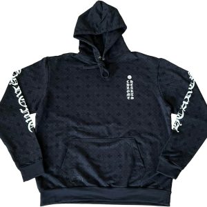 Chrome Hearts Plus Cross Allover Print avec Horseshoe Logo Sweat à capuche Noir
