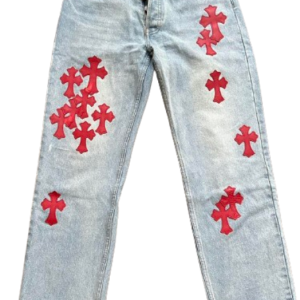 Chrome Hearts Red Patch Jeans