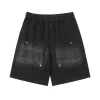 Chrome Hearts Rhinestone Drawstring Casual Versatile Shorts #2280 Black