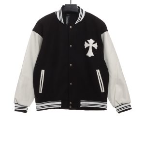 Chrome Hearts Cemetry Cross Logo Varsity Jacket