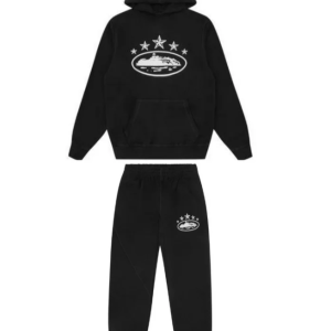 Corteiz 5 starz tracksuit black set