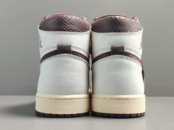 A Ma Maniere x Air Jordan 1 Retro High OG SP＂sail and Burgundy＂Retro Leisure Basketball Shoes - Image 7