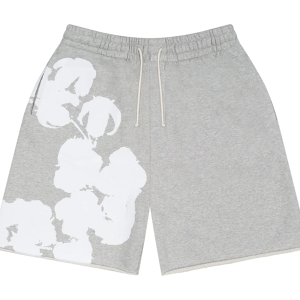 Denim Tears Big Cotton Wreath Sweat Shorts Grey