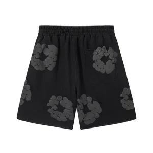 Denim Tears The Cotton Wreath Shorts Black Grey