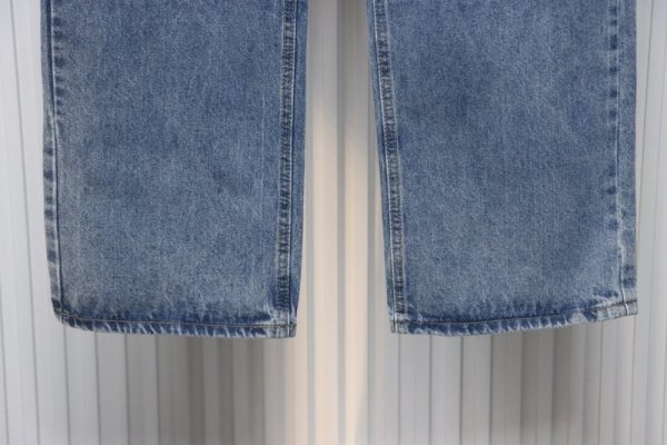 Dior CD embroidered letters plant flowers couple washed jeans - Image 11
