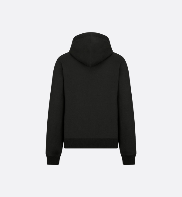 Dior CD Icon Hooded Sweatshirt Black Cotton Fleece - Image 2