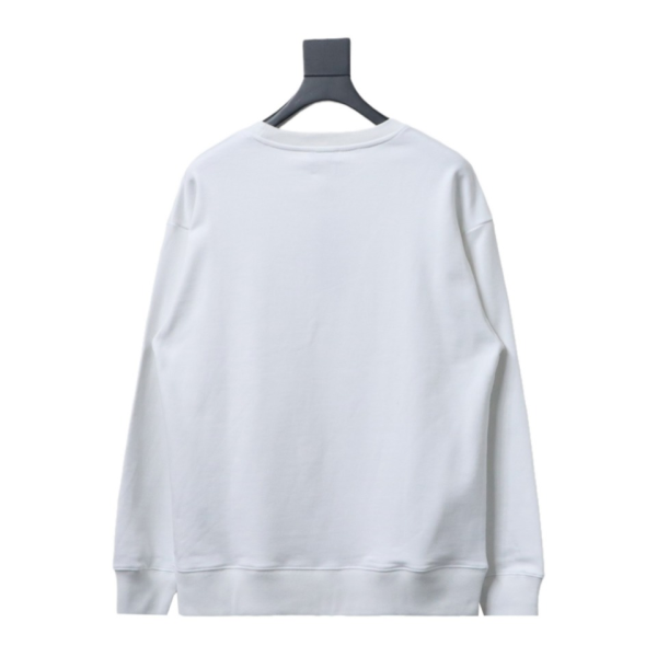 Dior Letter Logo Embroidery Sweatshirt White - Image 3