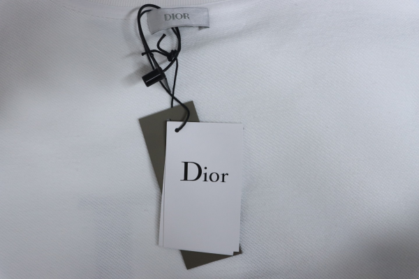 Dior Letter Logo Embroidery Sweatshirt White - Image 5