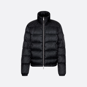 Dior Oblique Down Jacket Black Technical Jacquard