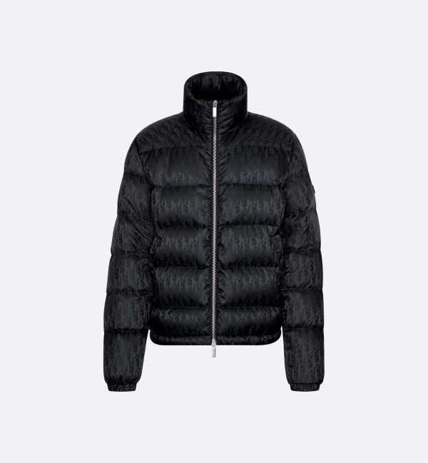 Dior Oblique Down Jacket Black Technical Jacquard