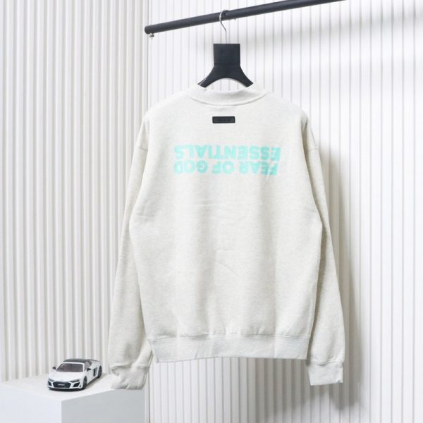 Fear of God FOG 24FW Small Inverted Letters Crewneck Grey Sweatshirt - Image 3