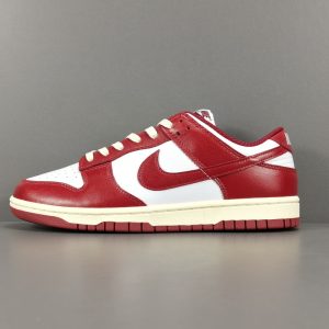 NIKE DUNK LOW PRM “Team Red “and White