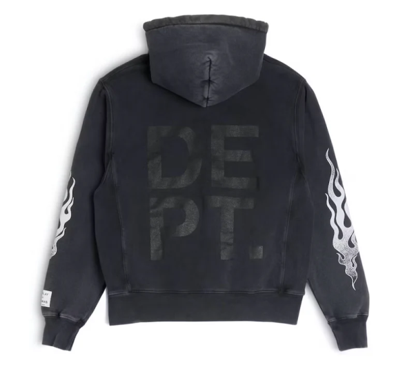 Gallery Dept. Flames Hoodie Black - Image 2