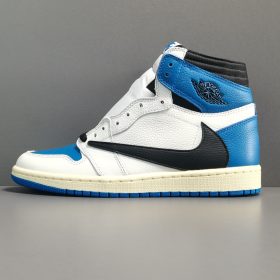 Travis Scott Fragment X Air Jordan 1 High OG＂Military Blue＂Casual shoes