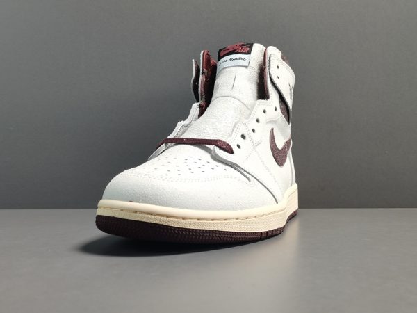 A Ma Maniere x Air Jordan 1 Retro High OG SP＂sail and Burgundy＂Retro Leisure Basketball Shoes - Image 3