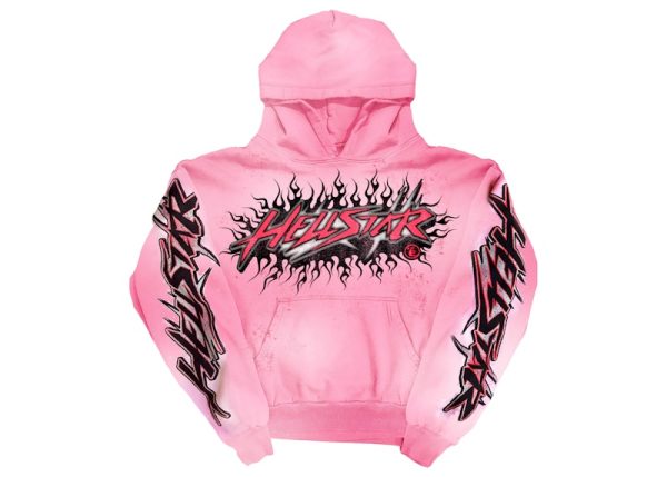Hellstar Brainwashed Without Brain HoodiePink FW23
