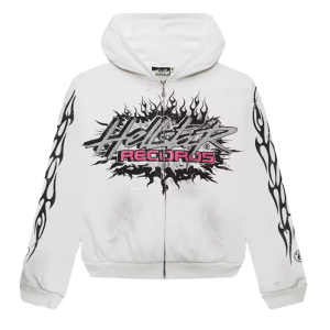 Hellstar Records Glitter Zip-Up White