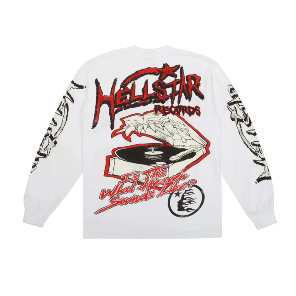 Hellstar Records Long Sleeve Tee White - Image 3