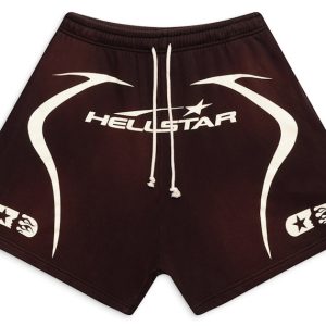 Hellstar Warm Up Shorts Brown