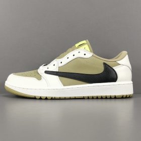 Travis Scott X Jordan Air Jordan 1 Low Glof Low Top Trendy Retro Basketball Shoes