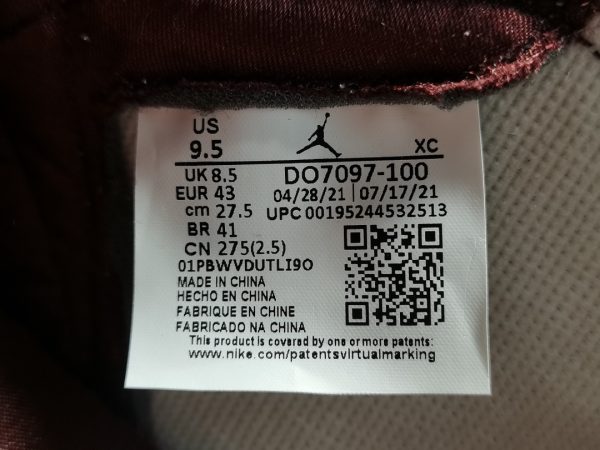 A Ma Maniere x Air Jordan 1 Retro High OG SP＂sail and Burgundy＂Retro Leisure Basketball Shoes - Image 14