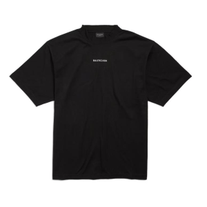 New Balenciaga Back T-Shirt Medium Fit in Black