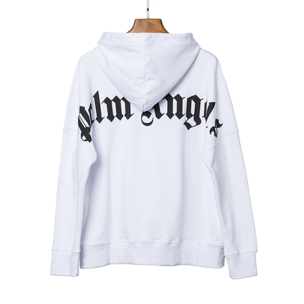 PALM ANGELS Logo-print Hoodie White - Image 2