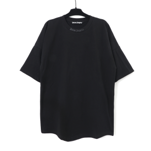 Palm Angels Oversize glittered logo cotton t-shirt