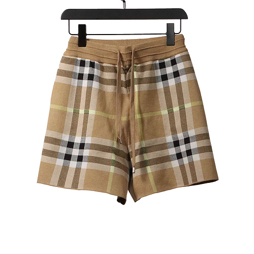 PK God Batch Baoli Classic Plaid Knit Shorts Green Stripe