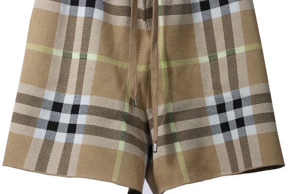 PK God Batch Baoli Classic Plaid Knit Shorts Green Stripe - Image 4