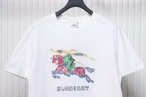 PK God Batch Colorful knight horse logo print short sleeve white - Image 9