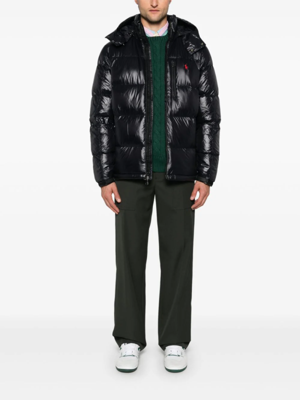 Polo Ralph Lauren The Gorham Glossed Down Jacket Black Glossy - Image 6
