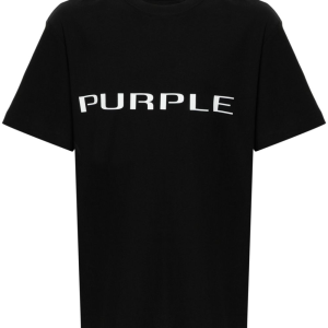 Purple Brand Wordmark Tee Black
