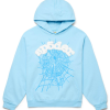 Sp5der Hoodie Sky Blue