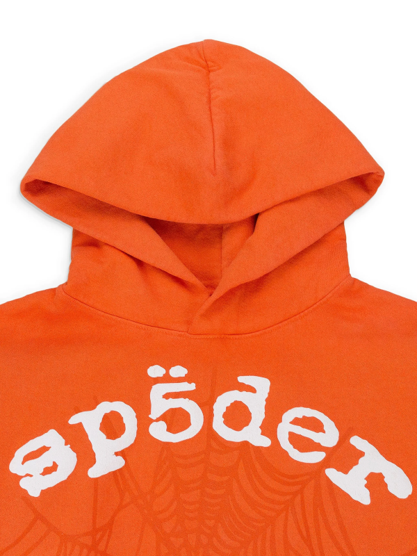 Sp5der Legacy hoodie Orange - Image 3