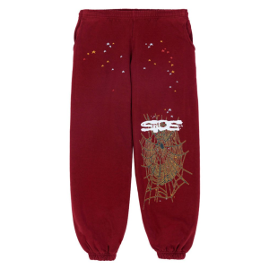 Sp5der Logo Sweatpant Maroon