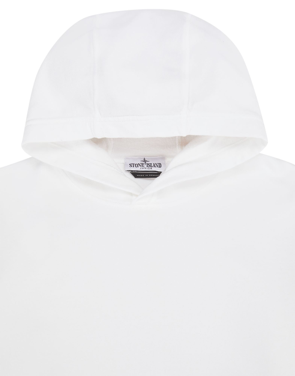 Stone Islan* Hooded Sweatshirt White - Image 3