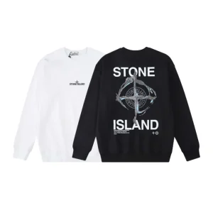Stone Island Sweatshirt Black White pk02