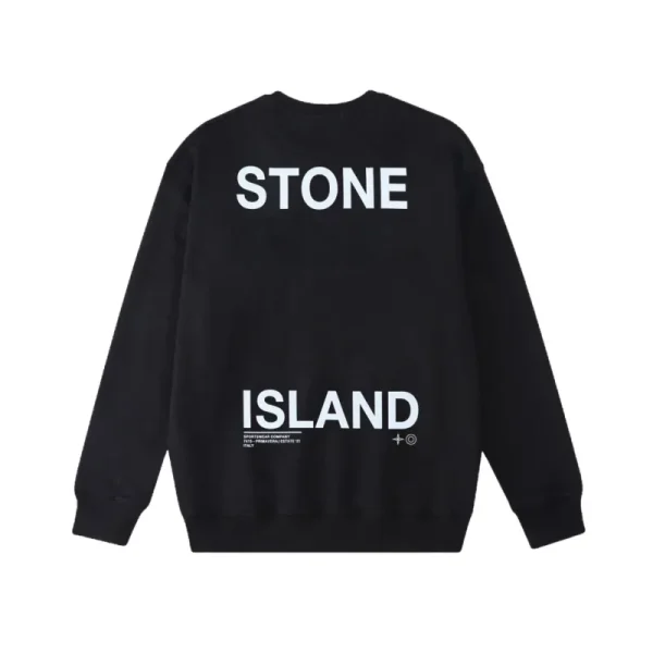 Stone Island Sweatshirt Black White pk04 - Image 4