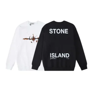 Stone Island Sweatshirt Black White pk04