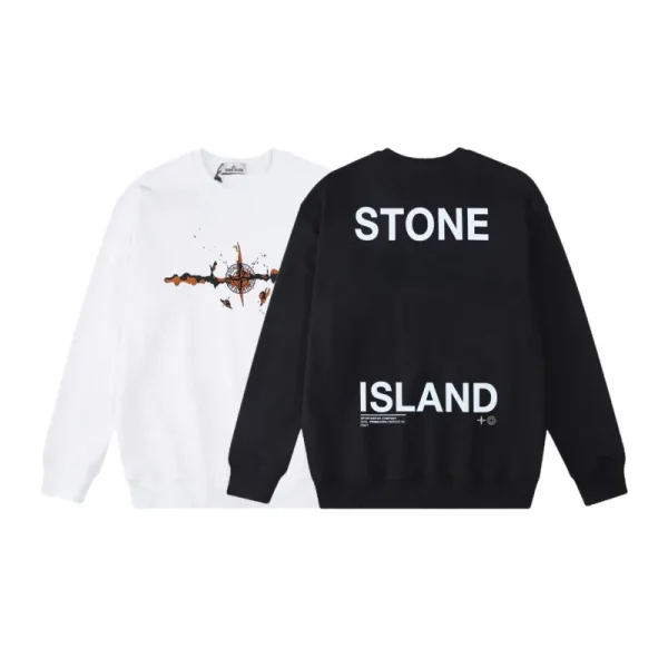 Stone Island Sweatshirt Black White pk04