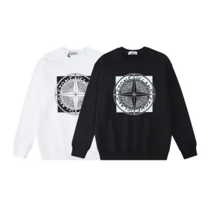 Stone Island Sweatshirt Black White pk05