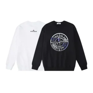 Stone Island Sweatshirt Black White pk06