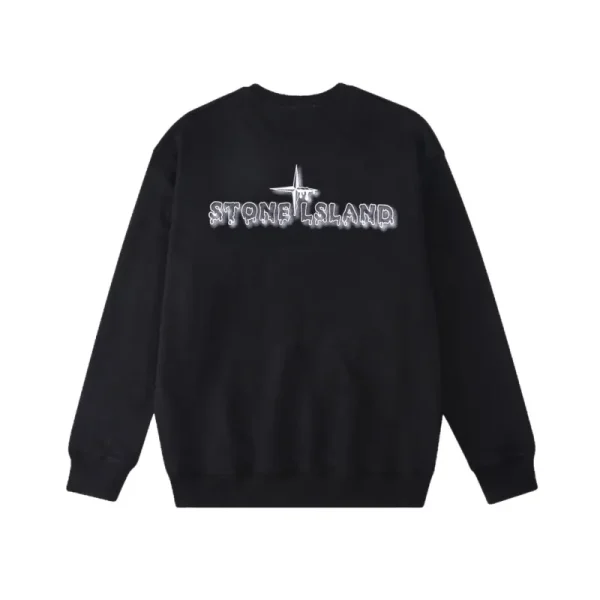 Stone Island Sweatshirt Black White pk08 - Image 3