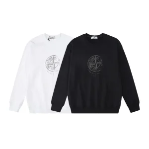 Stone Island Sweatshirt Black White pk09